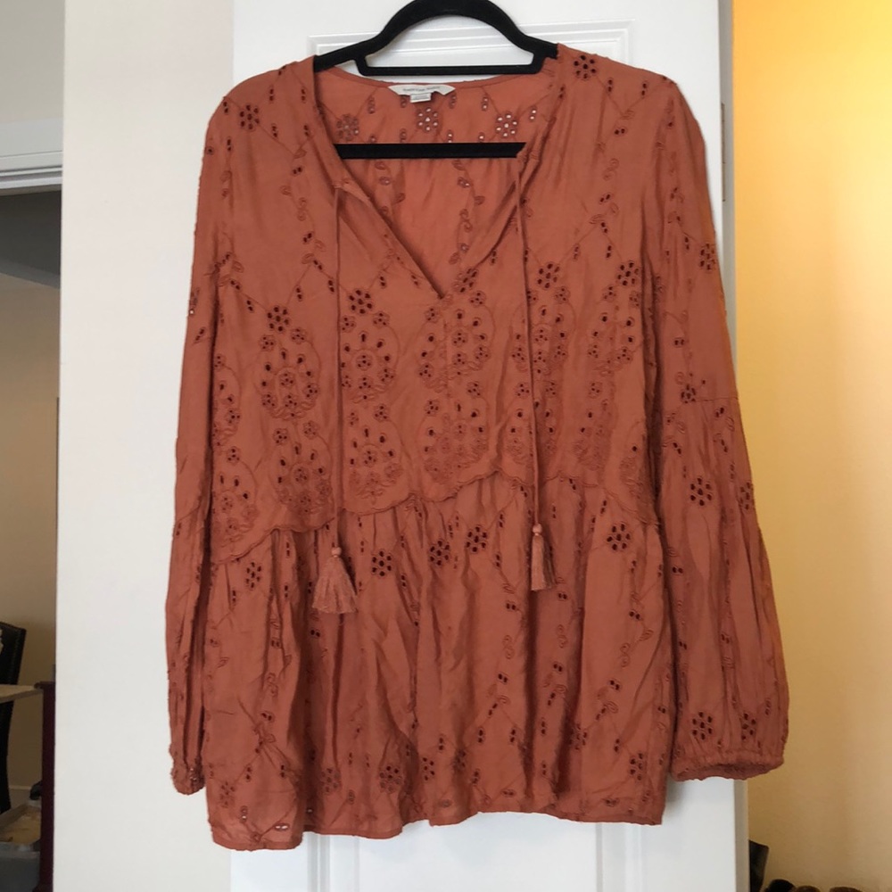 American Eagle embroidered top